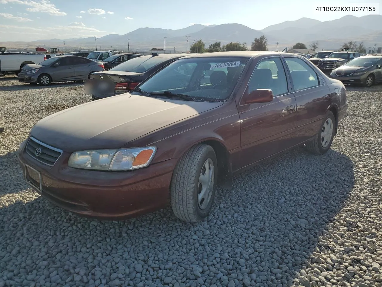 2001 Toyota Camry Ce VIN: 4T1BG22KX1U077155 Lot: 75210904