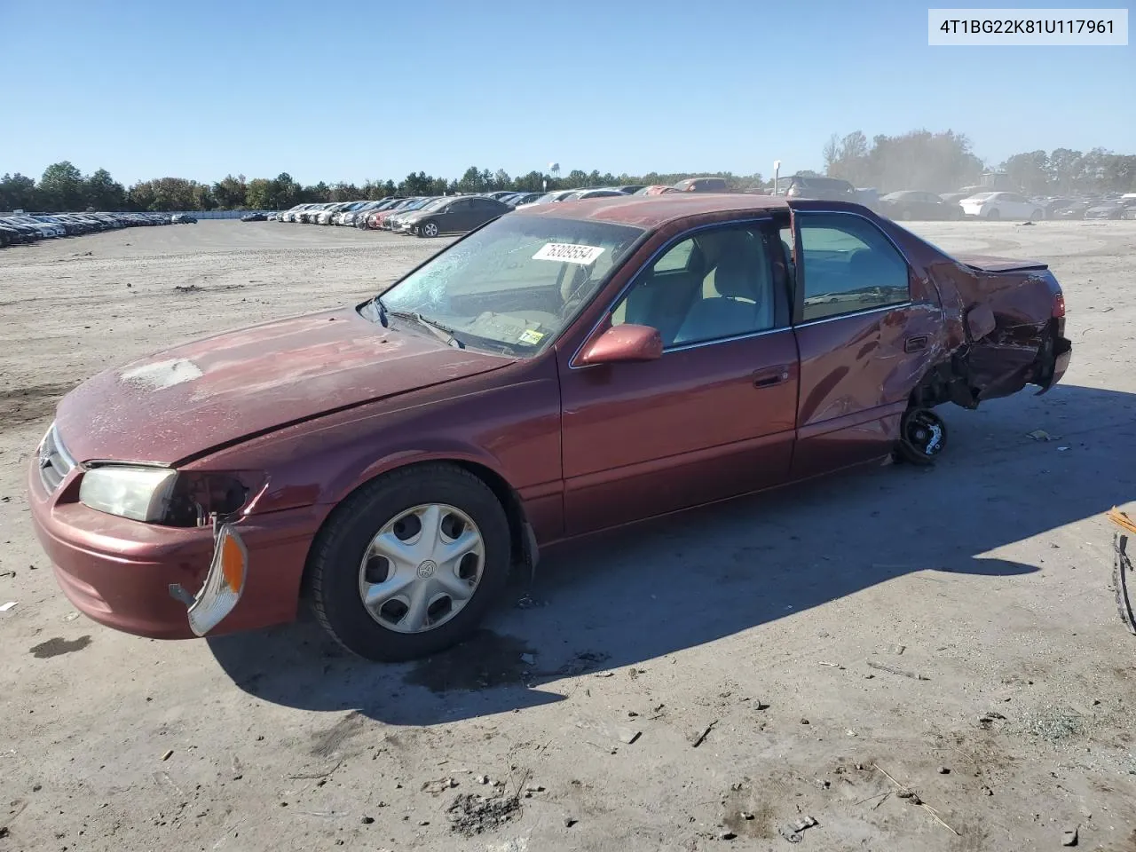 2001 Toyota Camry Ce VIN: 4T1BG22K81U117961 Lot: 76309554