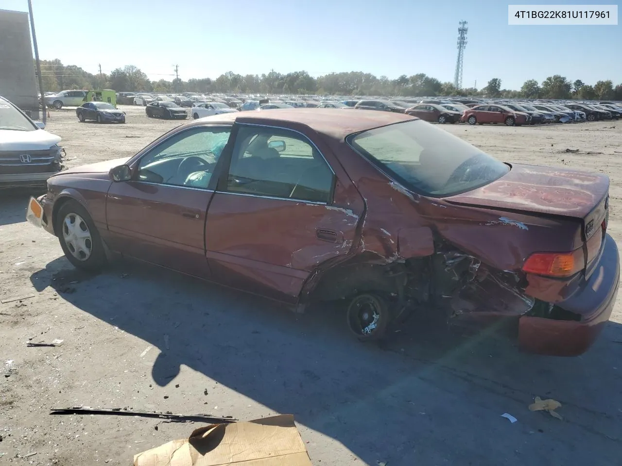 2001 Toyota Camry Ce VIN: 4T1BG22K81U117961 Lot: 76309554