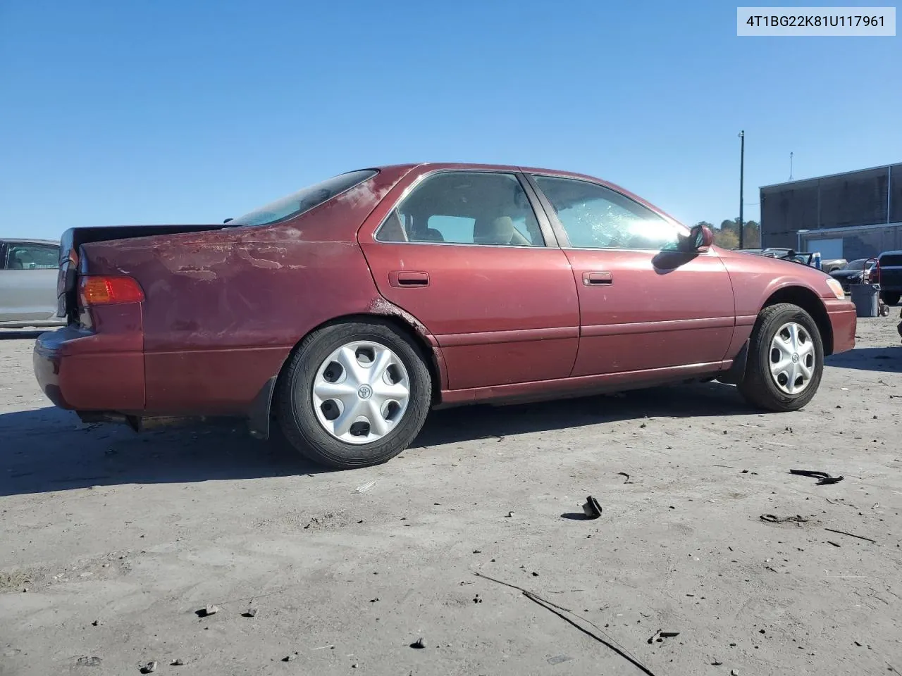 2001 Toyota Camry Ce VIN: 4T1BG22K81U117961 Lot: 76309554