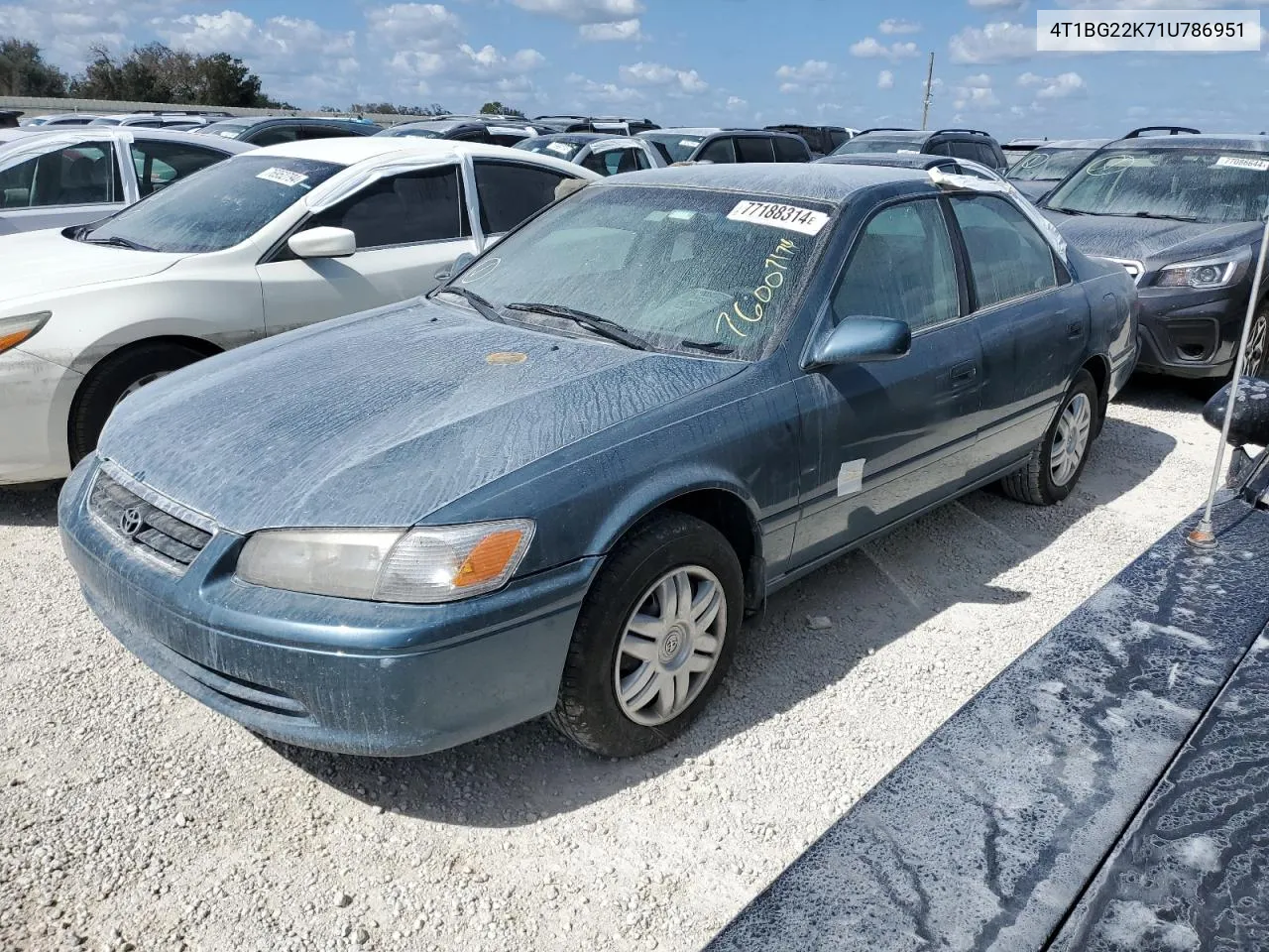 2001 Toyota Camry Ce VIN: 4T1BG22K71U786951 Lot: 77188314