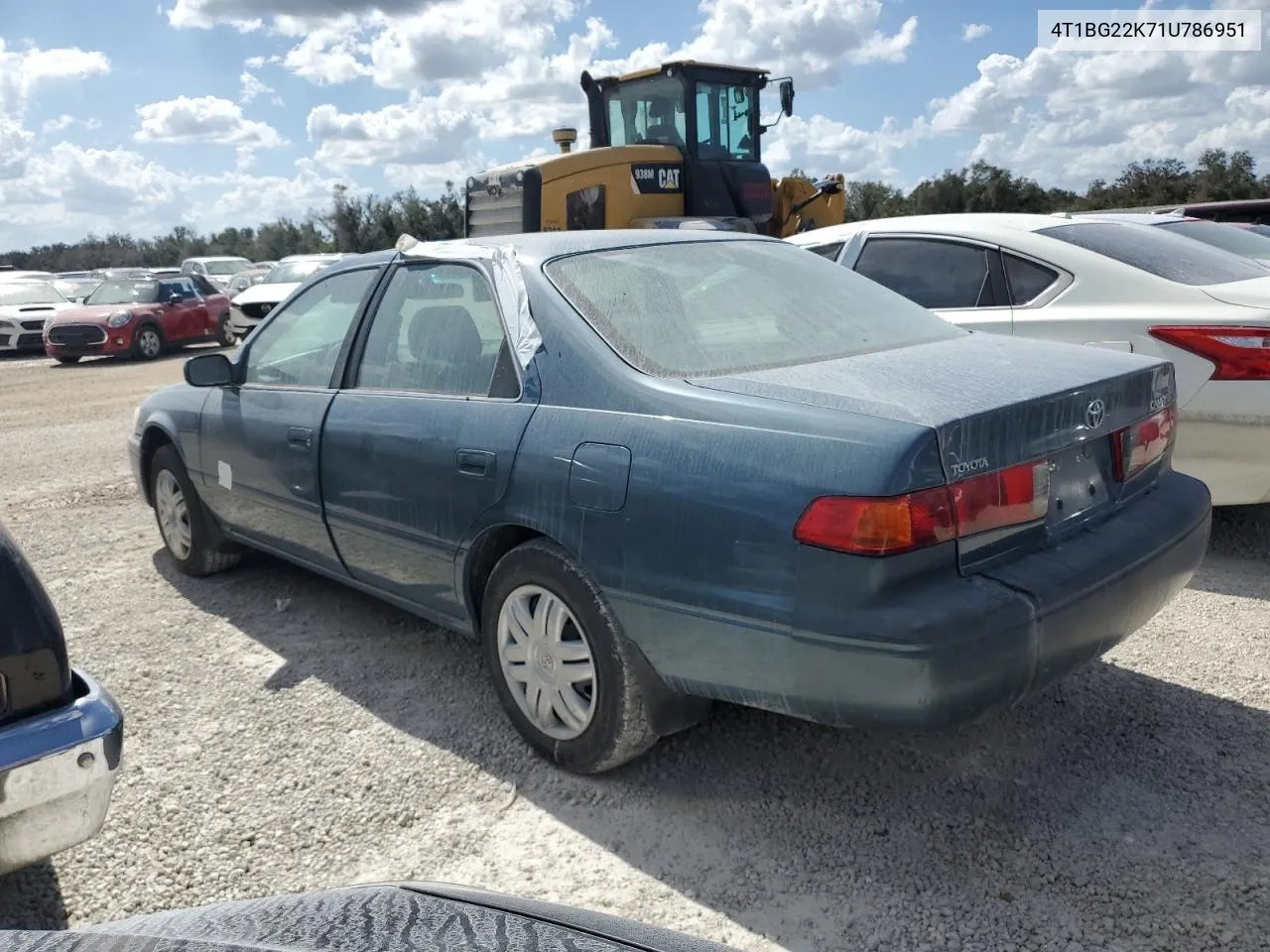 2001 Toyota Camry Ce VIN: 4T1BG22K71U786951 Lot: 77188314