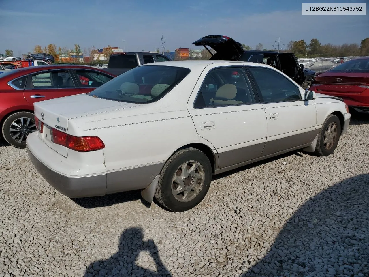 2001 Toyota Camry Ce VIN: JT2BG22K810543752 Lot: 78225874