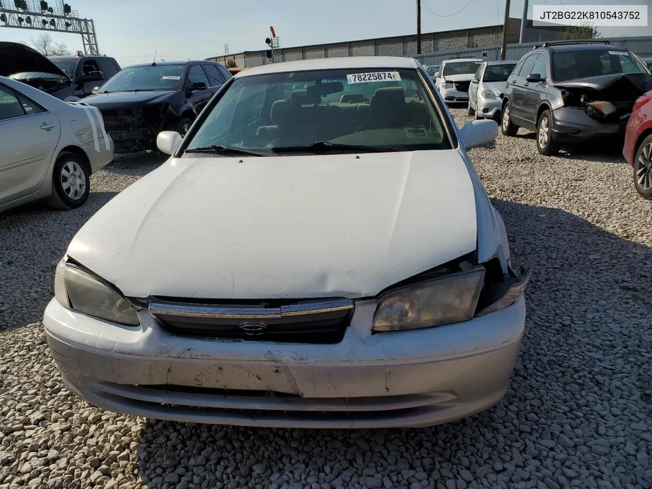 2001 Toyota Camry Ce VIN: JT2BG22K810543752 Lot: 78225874