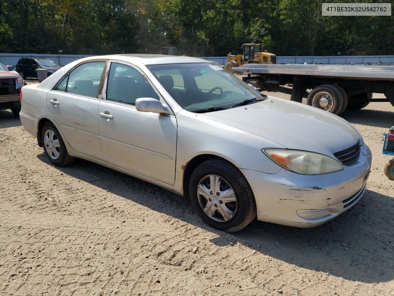 2002 Toyota Camry Le VIN: 4T1BE32K52U542762 Lot: 71238034