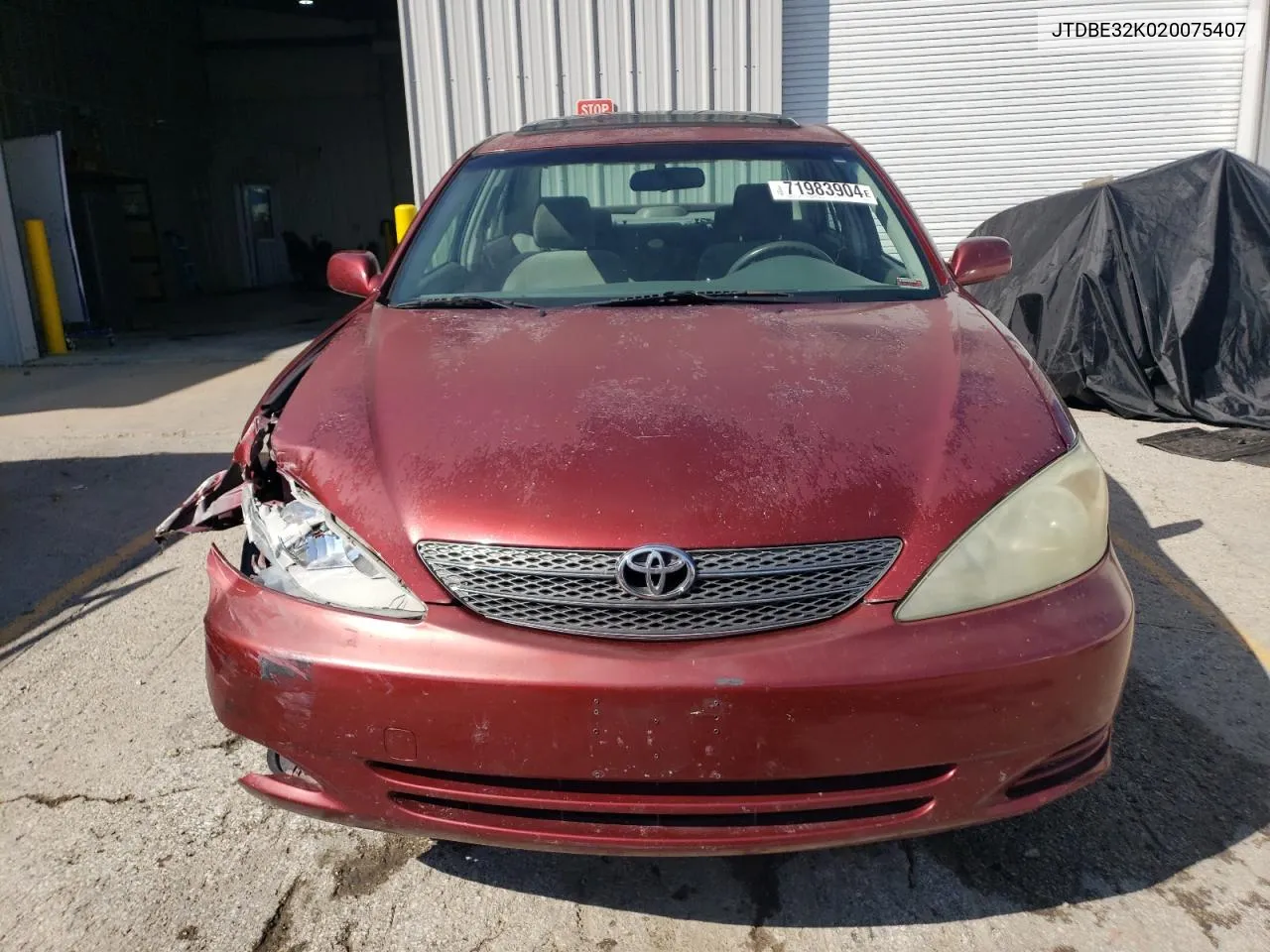 2002 Toyota Camry Le VIN: JTDBE32K020075407 Lot: 71983904