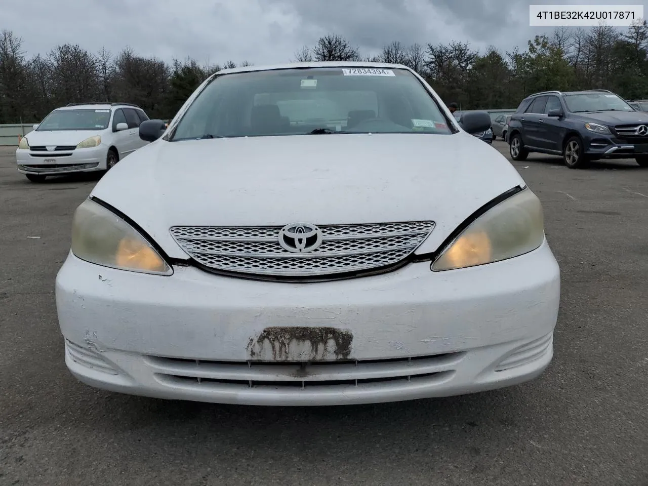 2002 Toyota Camry Le VIN: 4T1BE32K42U017871 Lot: 72834394