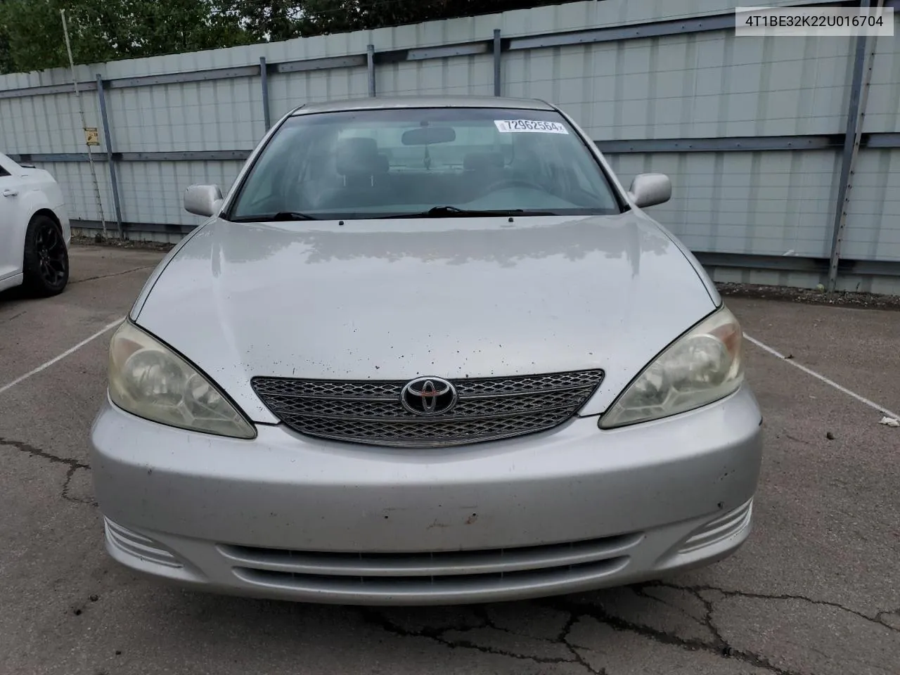 2002 Toyota Camry Le VIN: 4T1BE32K22U016704 Lot: 72962564