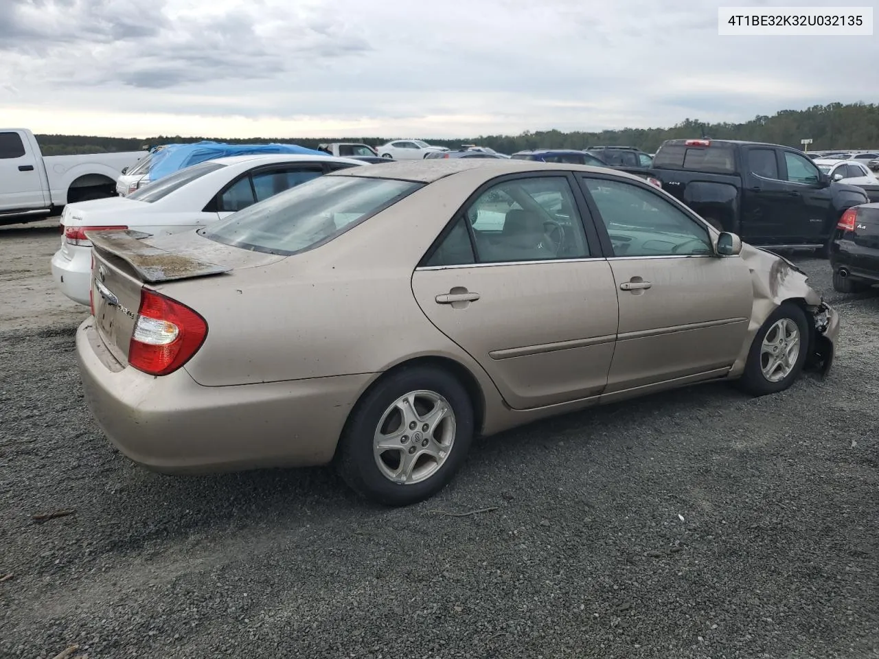 2002 Toyota Camry Le VIN: 4T1BE32K32U032135 Lot: 74006054