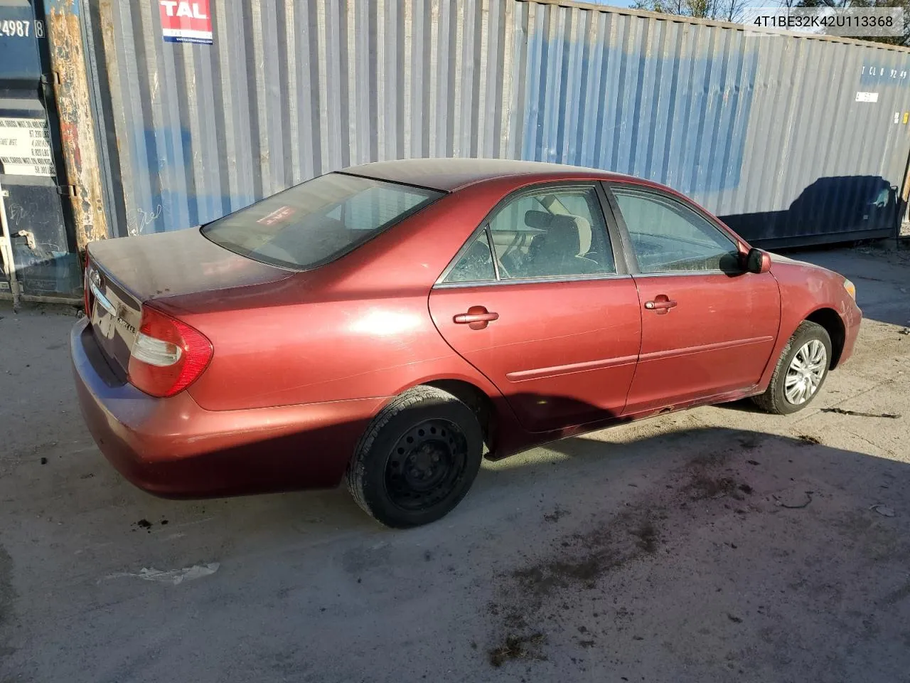 2002 Toyota Camry Le VIN: 4T1BE32K42U113368 Lot: 74041954