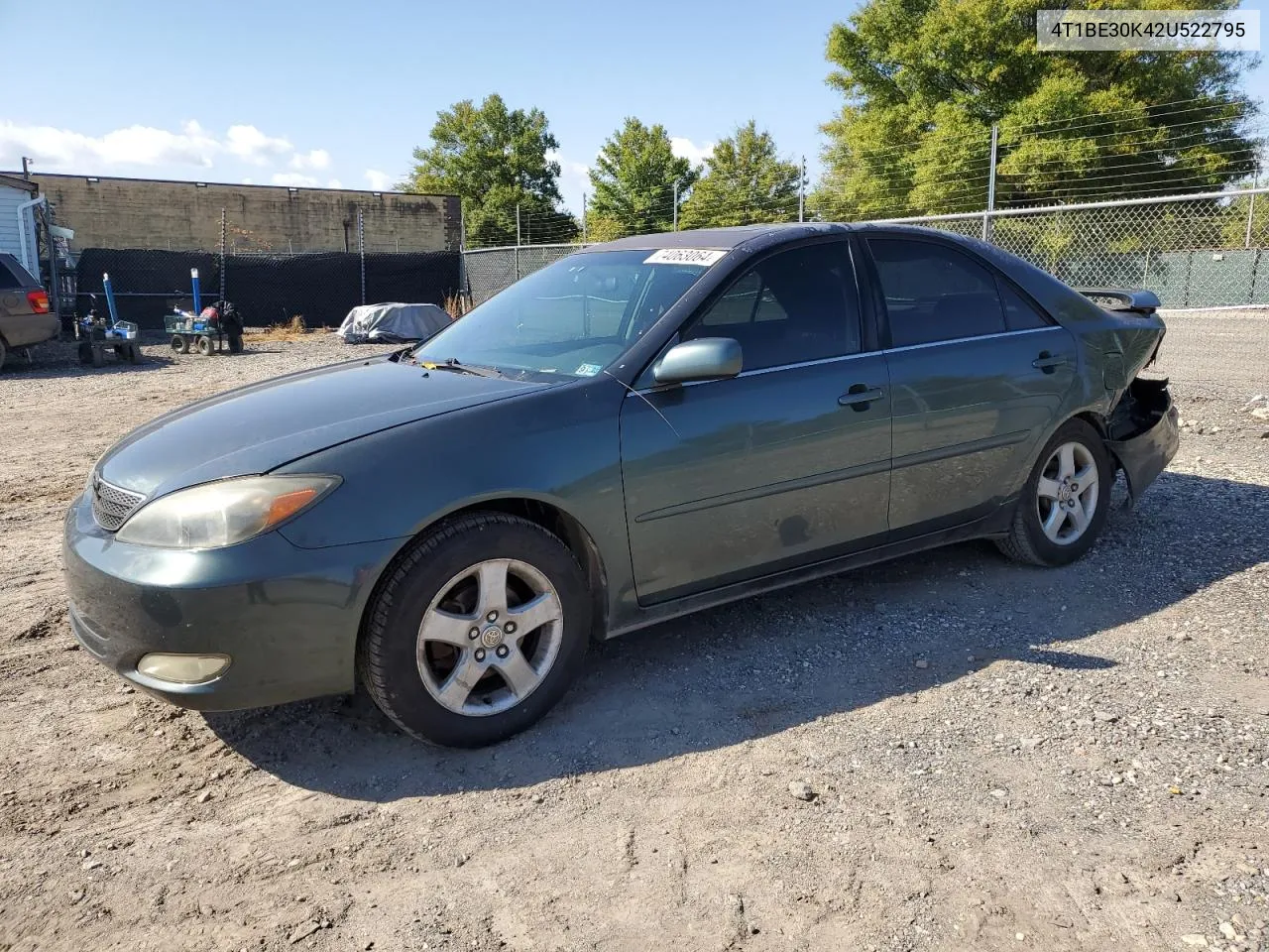 2002 Toyota Camry Le VIN: 4T1BE30K42U522795 Lot: 74063064