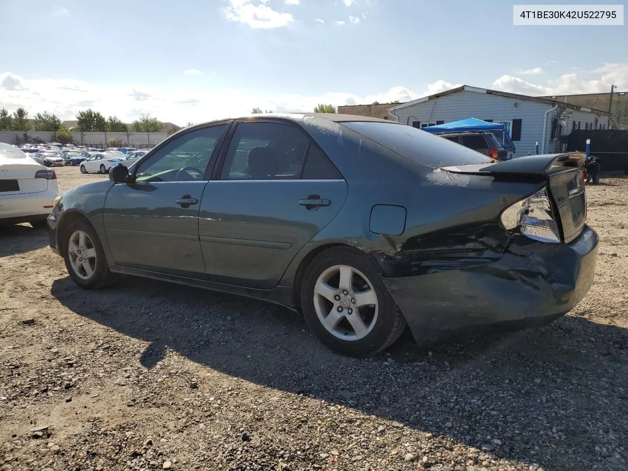 2002 Toyota Camry Le VIN: 4T1BE30K42U522795 Lot: 74063064