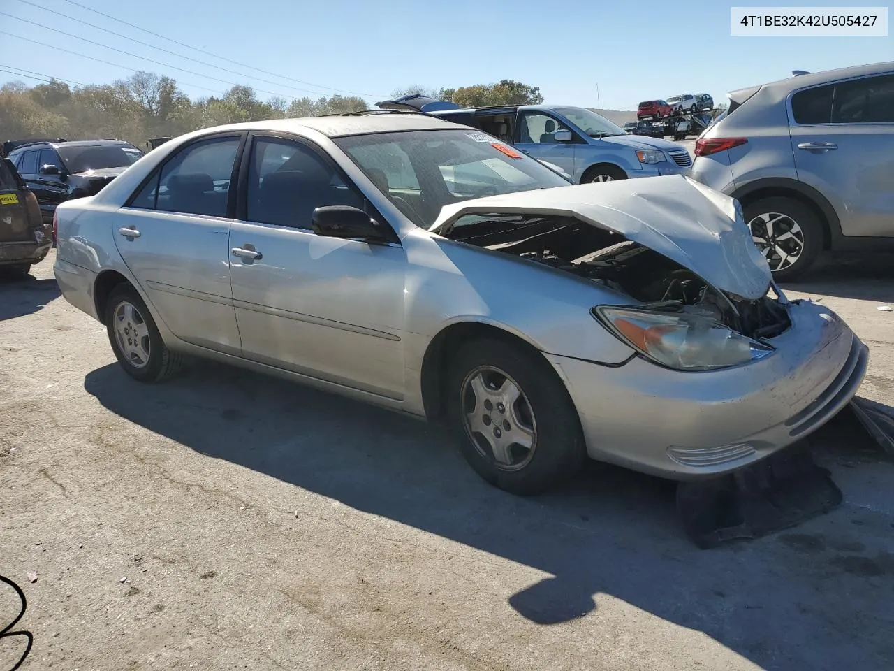 2002 Toyota Camry Le VIN: 4T1BE32K42U505427 Lot: 76522274