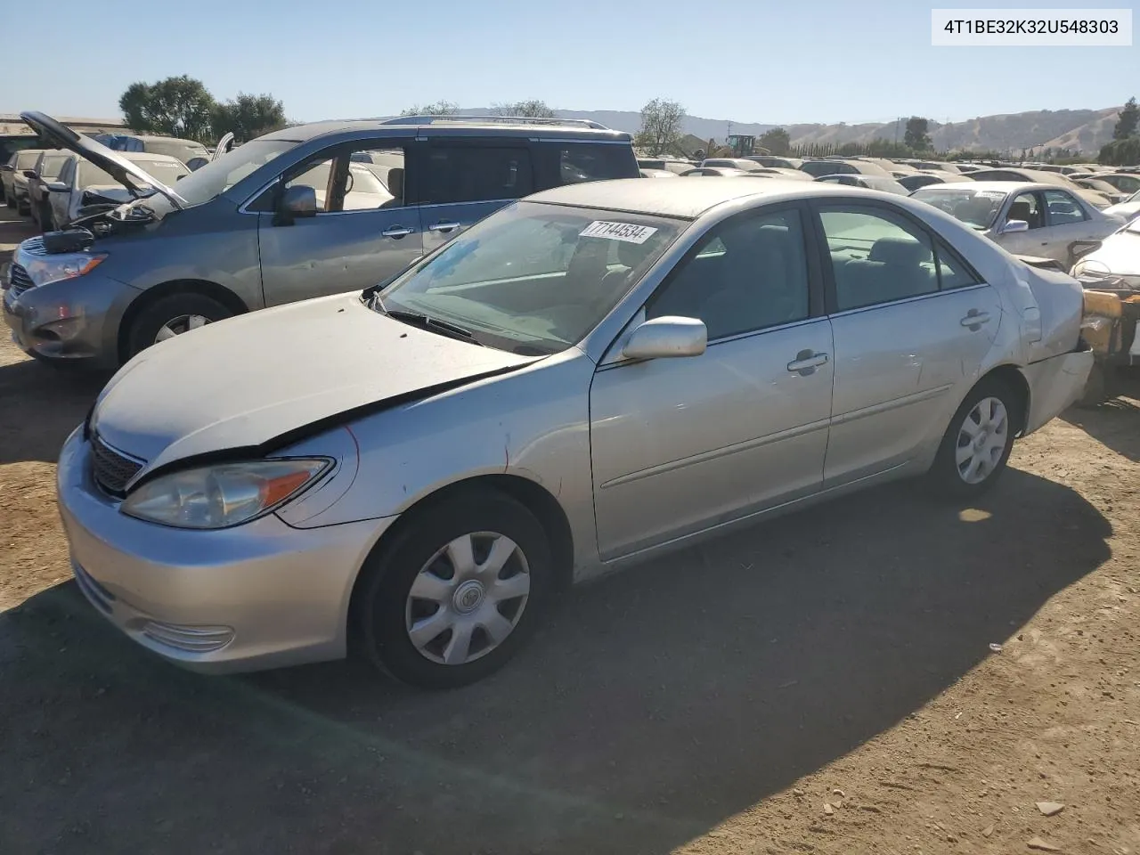 2002 Toyota Camry Le VIN: 4T1BE32K32U548303 Lot: 77144534