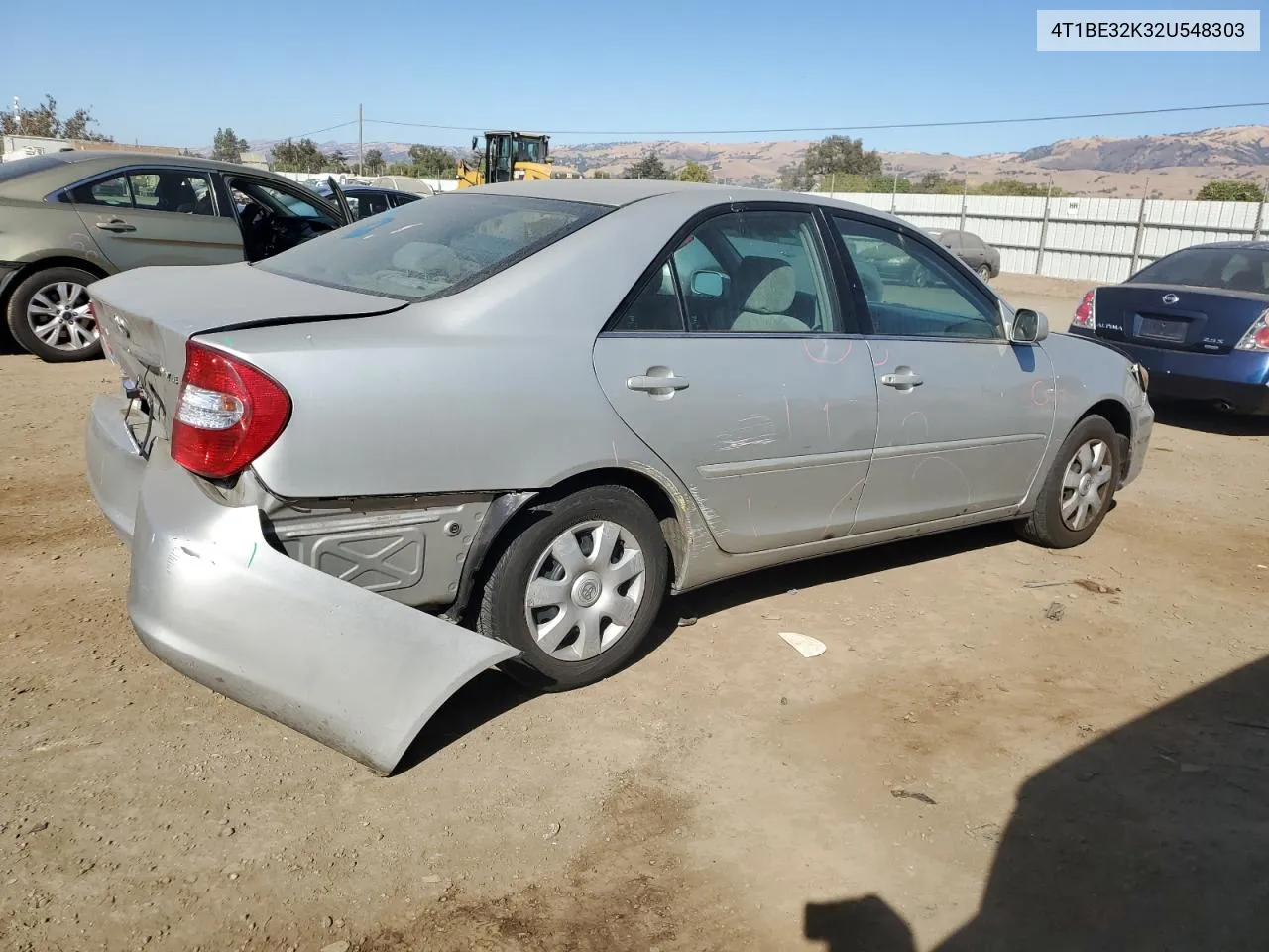 2002 Toyota Camry Le VIN: 4T1BE32K32U548303 Lot: 77144534