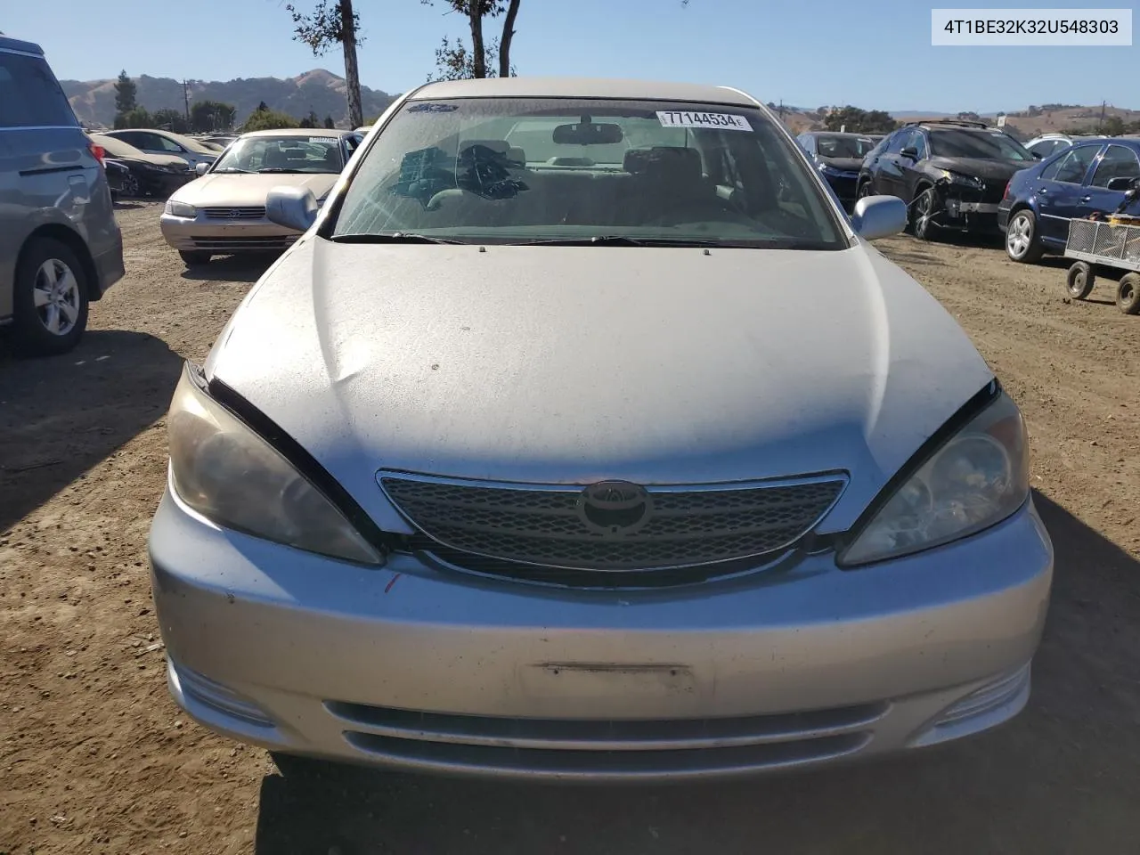 2002 Toyota Camry Le VIN: 4T1BE32K32U548303 Lot: 77144534