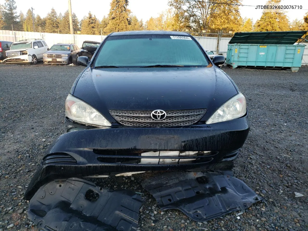 2002 Toyota Camry Le VIN: JTDBE32K620076710 Lot: 77209364