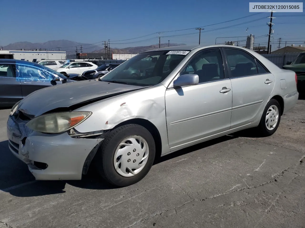 2002 Toyota Camry Le VIN: JTDBE32K120015085 Lot: 77228174