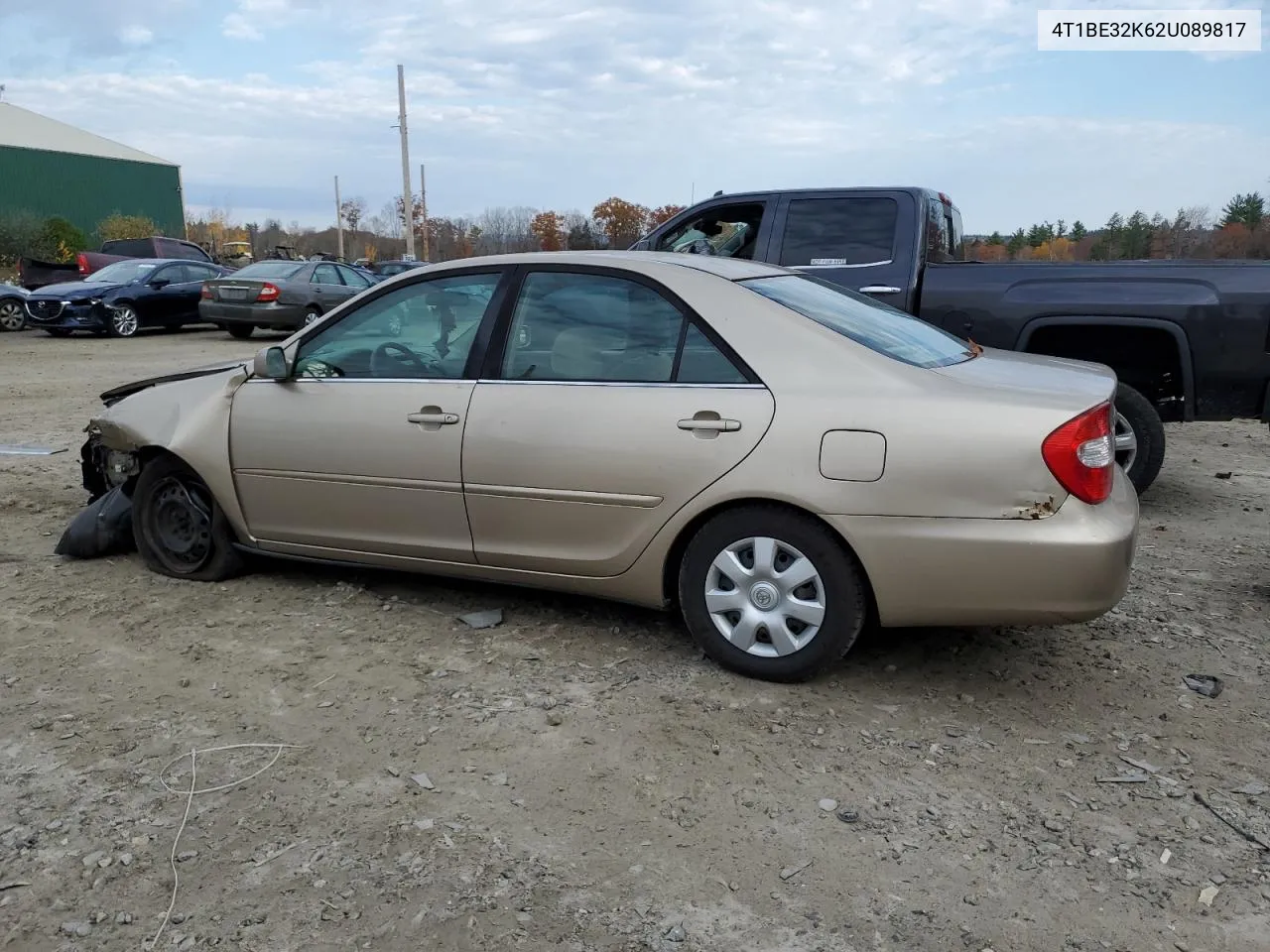 2002 Toyota Camry Le VIN: 4T1BE32K62U089817 Lot: 77569564