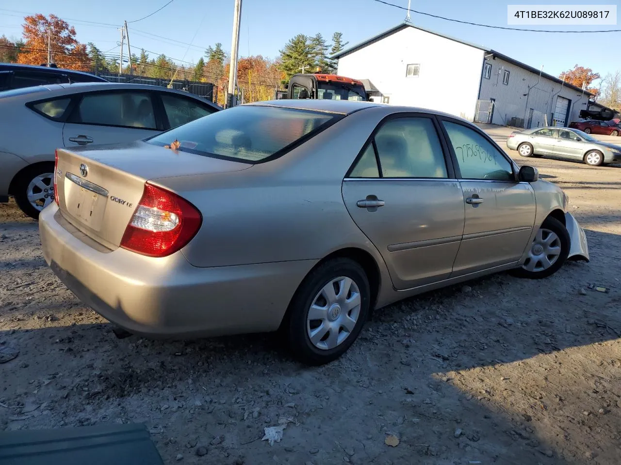 2002 Toyota Camry Le VIN: 4T1BE32K62U089817 Lot: 77569564