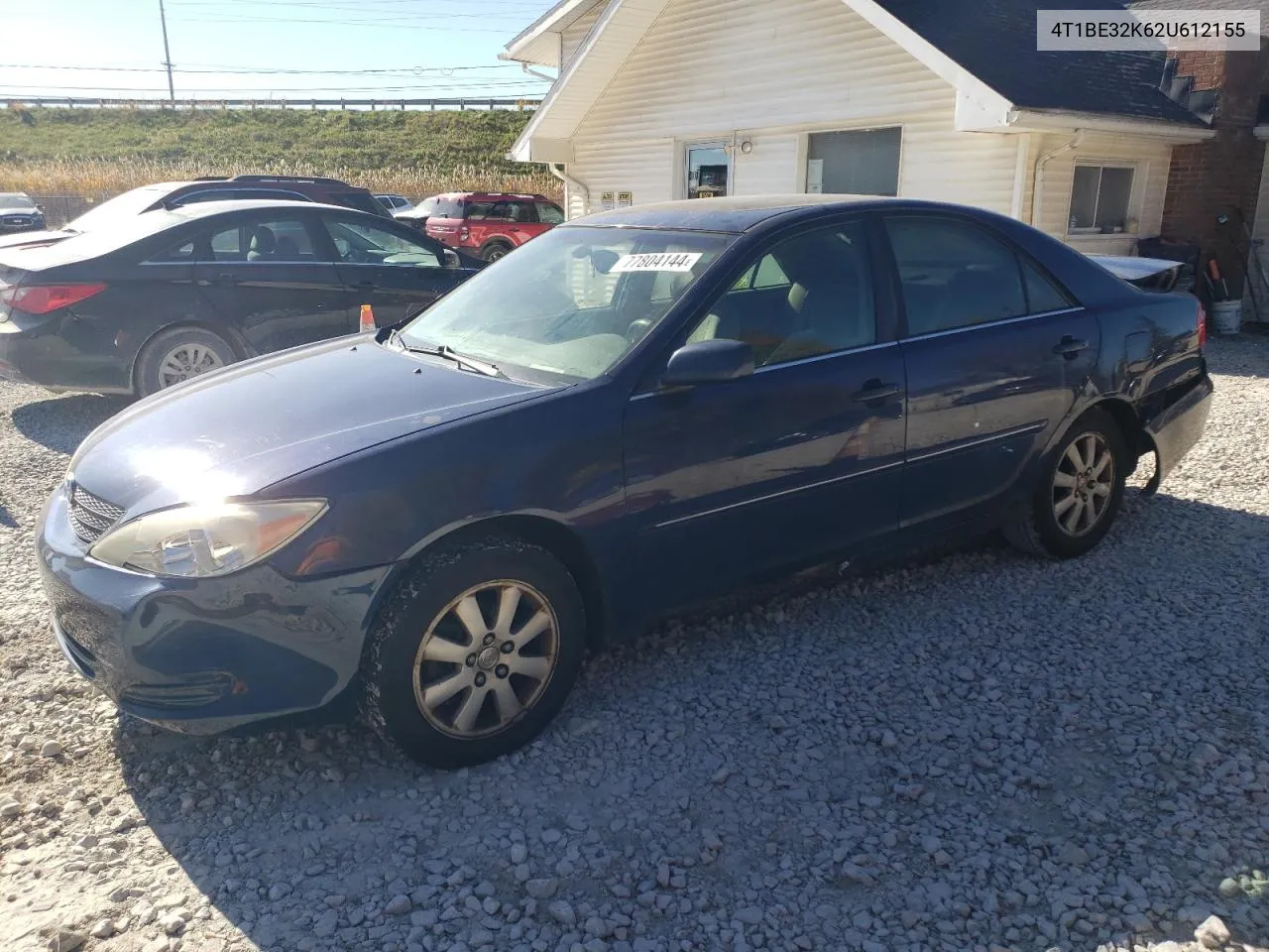 2002 Toyota Camry Le VIN: 4T1BE32K62U612155 Lot: 77804144