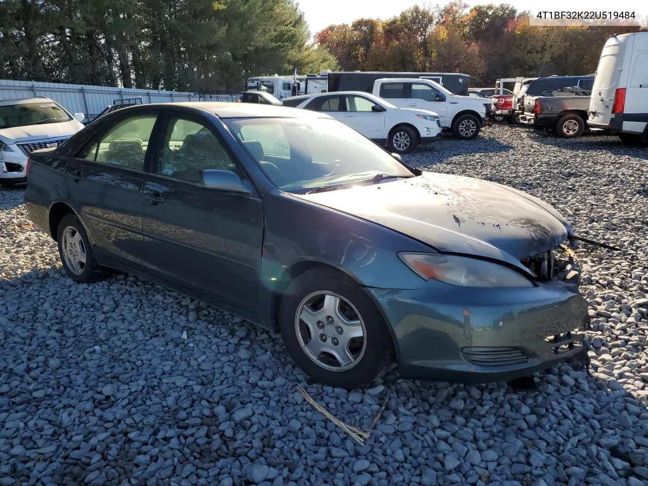 2002 Toyota Camry Le VIN: 4T1BF32K22U519484 Lot: 77898874