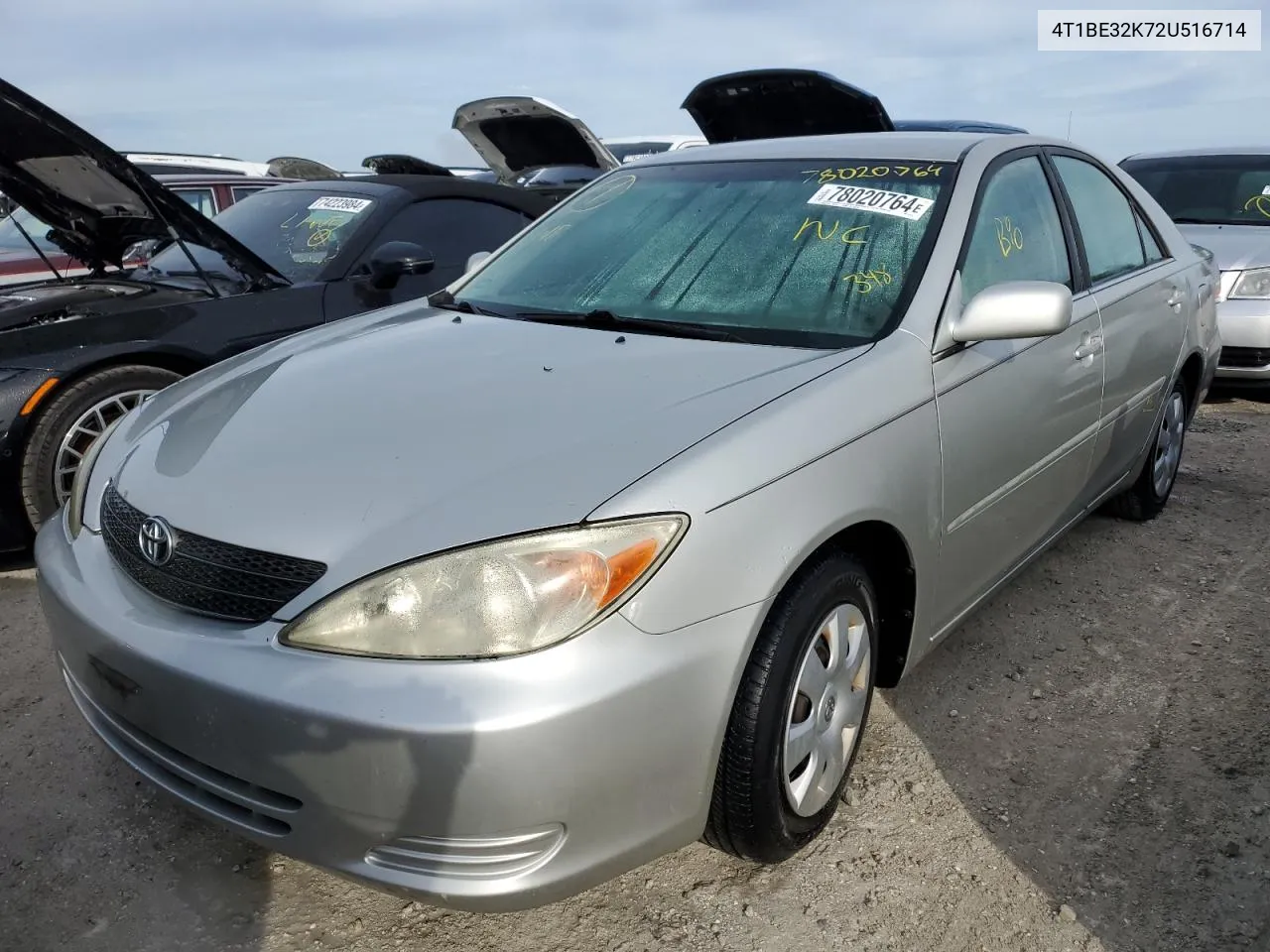 2002 Toyota Camry Le VIN: 4T1BE32K72U516714 Lot: 78020764