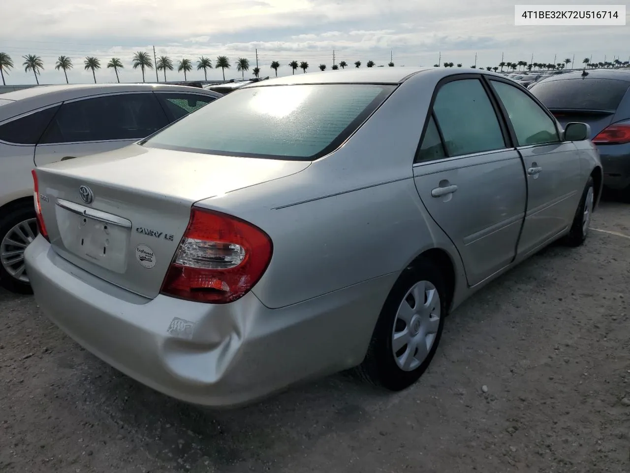 2002 Toyota Camry Le VIN: 4T1BE32K72U516714 Lot: 78020764