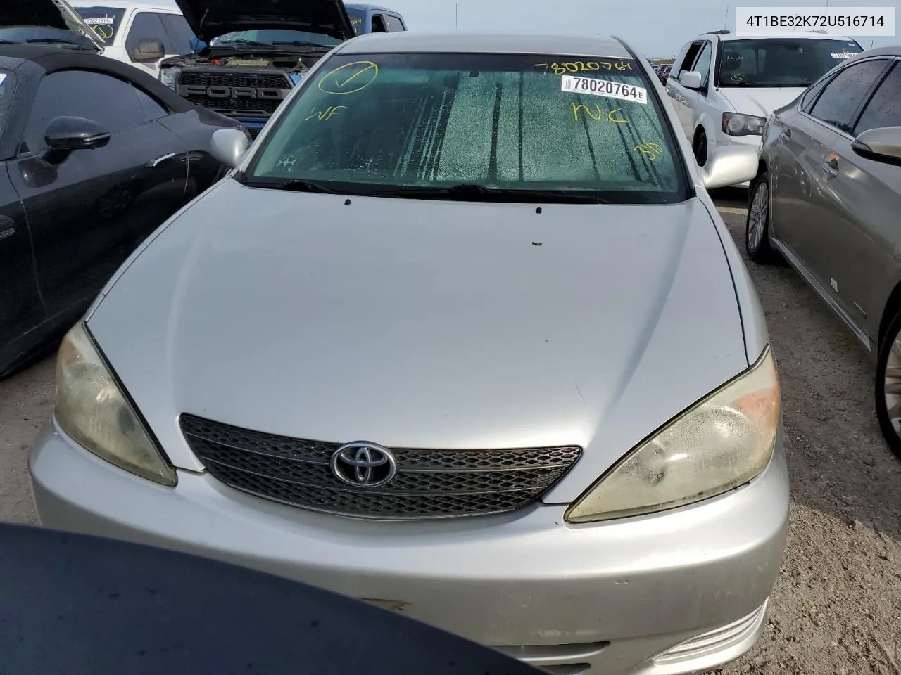 2002 Toyota Camry Le VIN: 4T1BE32K72U516714 Lot: 78020764