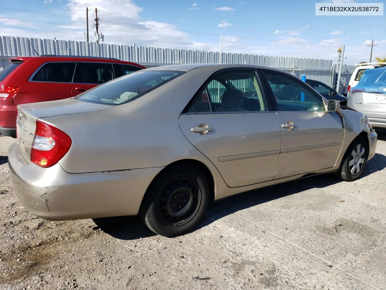 2002 Toyota Camry Le VIN: 4T1BE32KX2U538772 Lot: 78066064