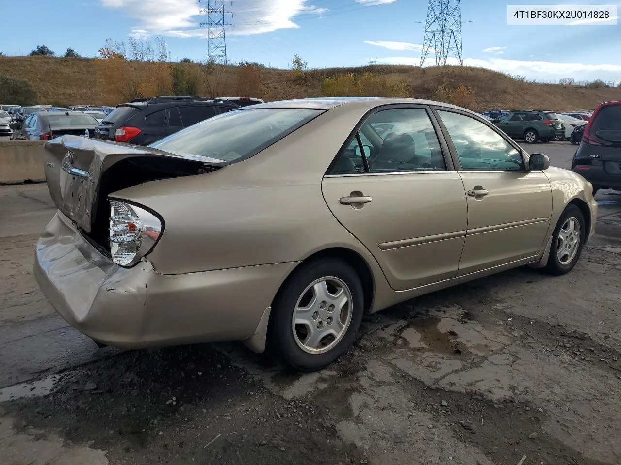 2002 Toyota Camry Le VIN: 4T1BF30KX2U014828 Lot: 78236414