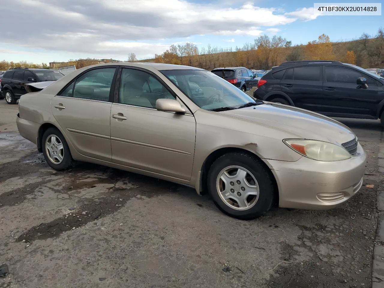 2002 Toyota Camry Le VIN: 4T1BF30KX2U014828 Lot: 78236414