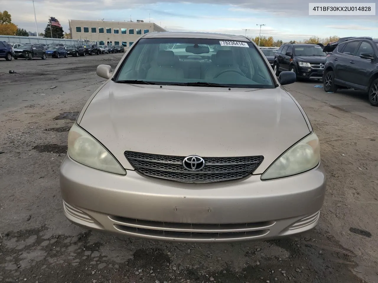 2002 Toyota Camry Le VIN: 4T1BF30KX2U014828 Lot: 78236414