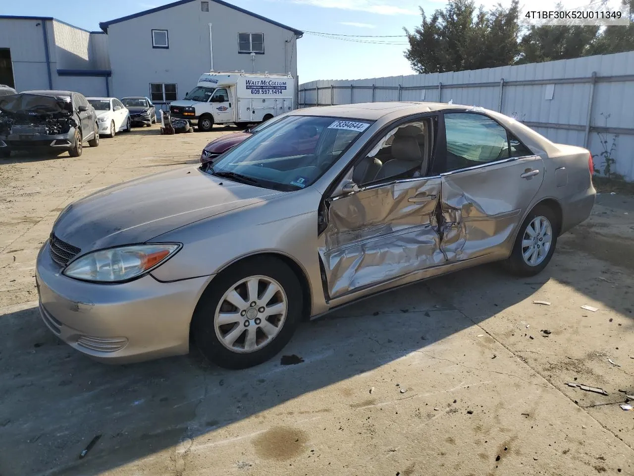 2002 Toyota Camry Le VIN: 4T1BF30K52U011349 Lot: 78394644