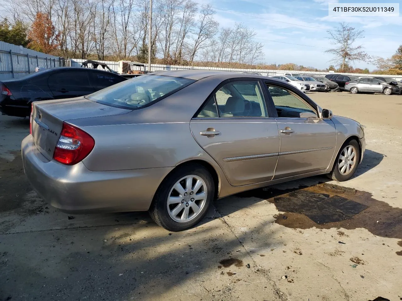 2002 Toyota Camry Le VIN: 4T1BF30K52U011349 Lot: 78394644