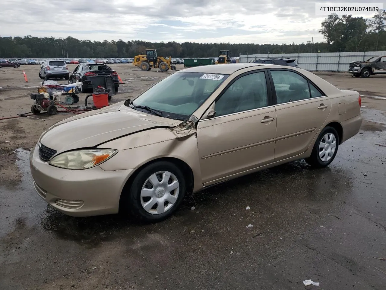 2002 Toyota Camry Le VIN: 4T1BE32K02U074889 Lot: 78422984