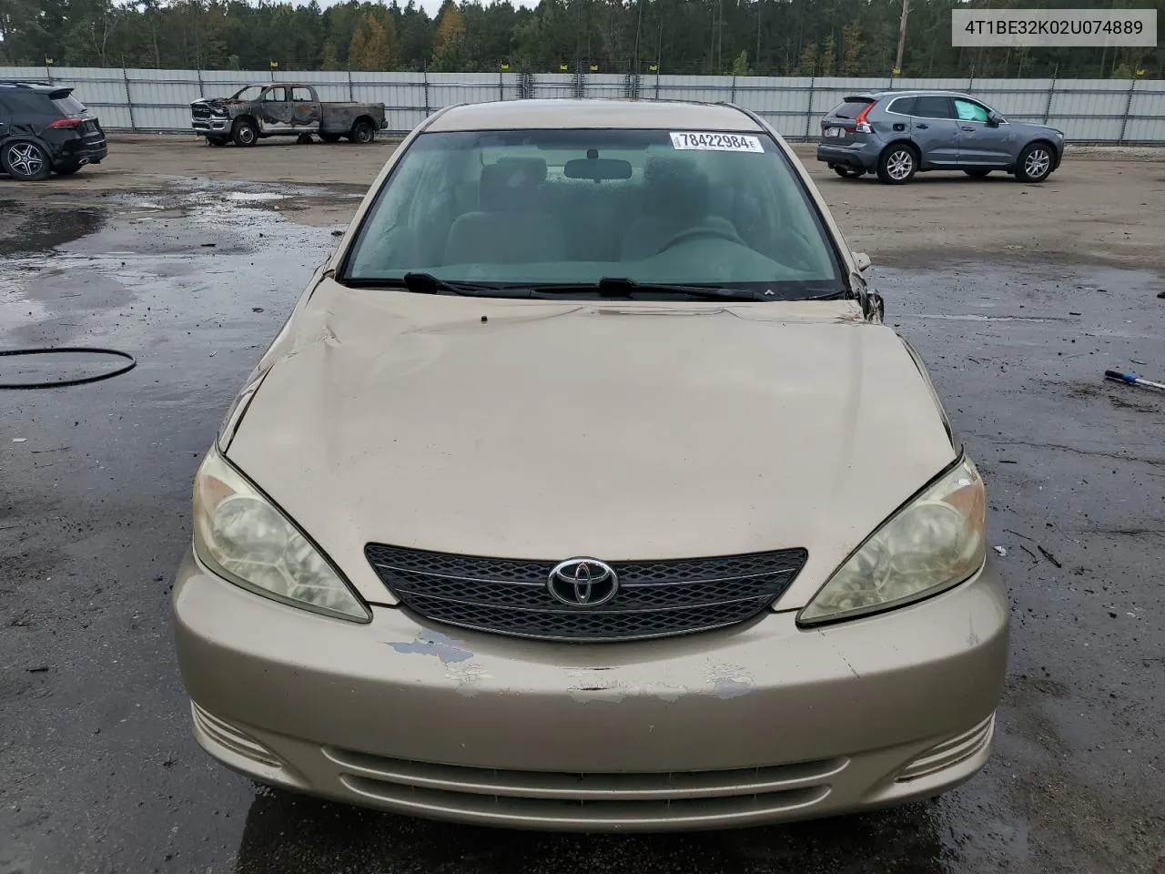 2002 Toyota Camry Le VIN: 4T1BE32K02U074889 Lot: 78422984