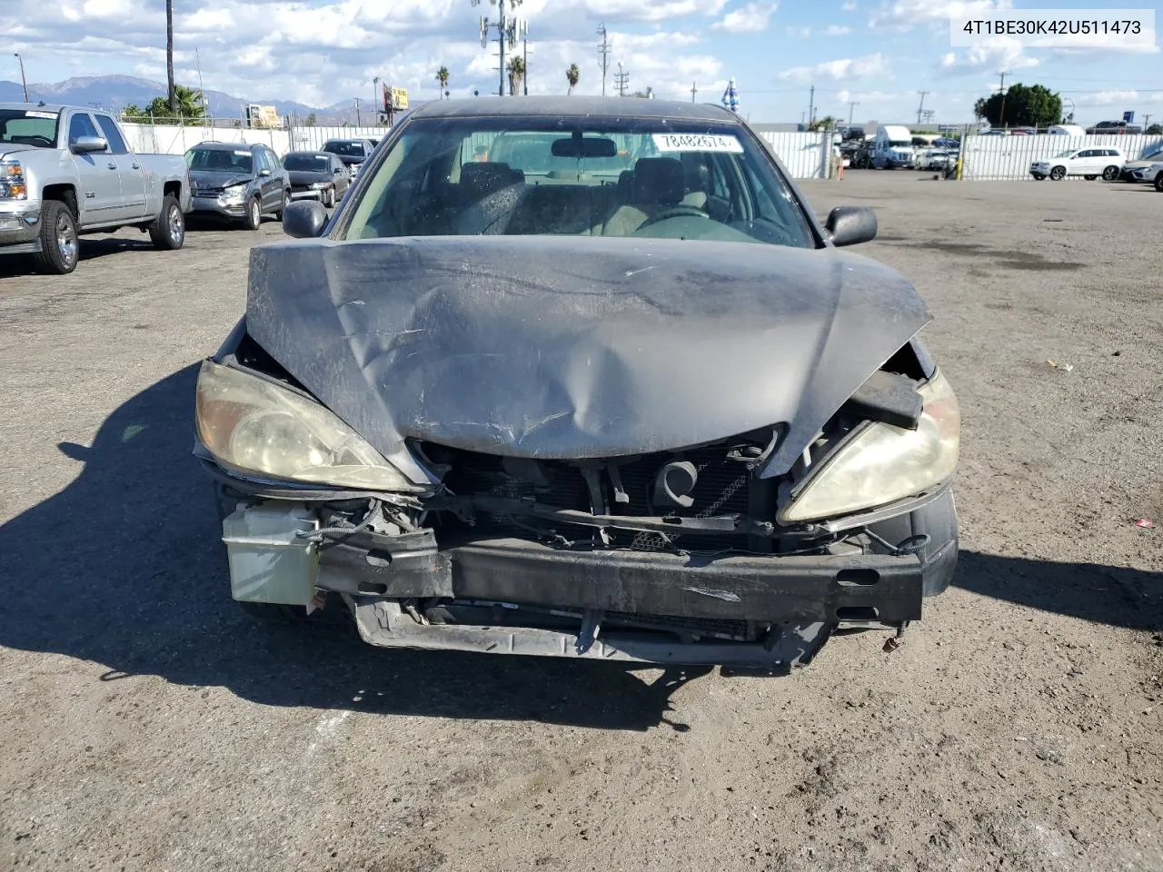 2002 Toyota Camry Le VIN: 4T1BE30K42U511473 Lot: 78482674