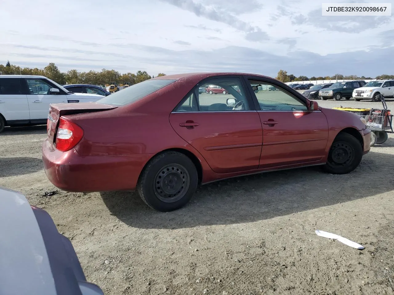 2002 Toyota Camry Le VIN: JTDBE32K920098667 Lot: 78880974