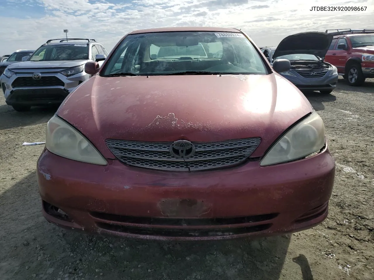 2002 Toyota Camry Le VIN: JTDBE32K920098667 Lot: 78880974