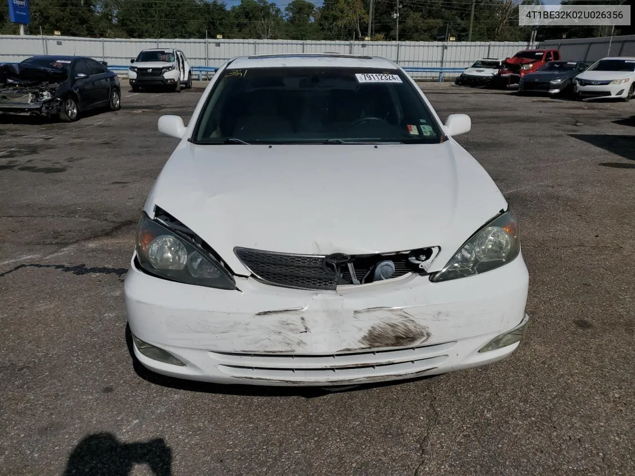 2002 Toyota Camry Le VIN: 4T1BE32K02U026356 Lot: 79112324