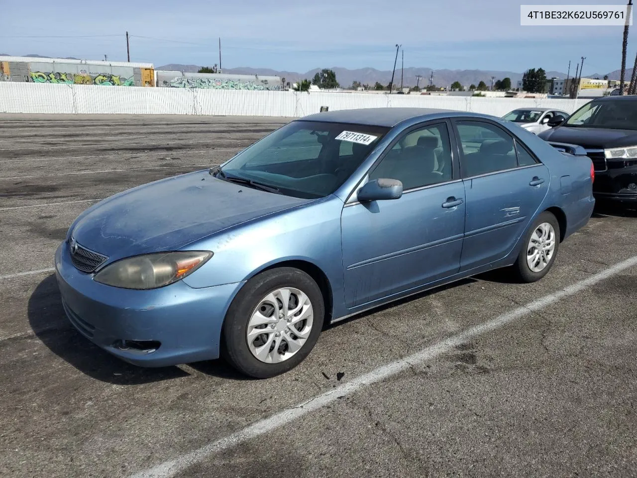 2002 Toyota Camry Le VIN: 4T1BE32K62U569761 Lot: 79711314