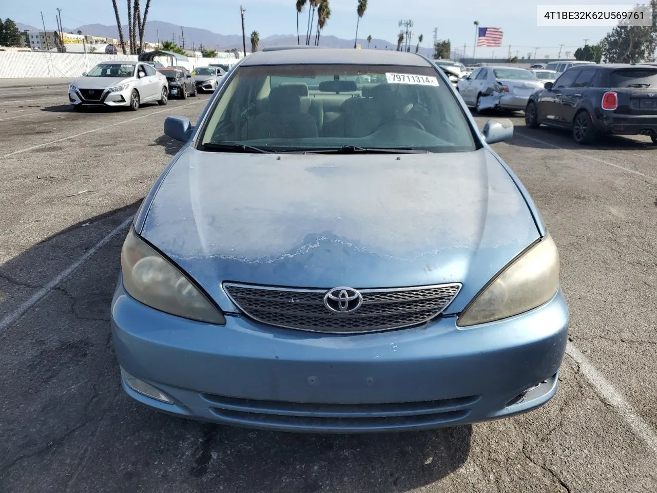 2002 Toyota Camry Le VIN: 4T1BE32K62U569761 Lot: 79711314