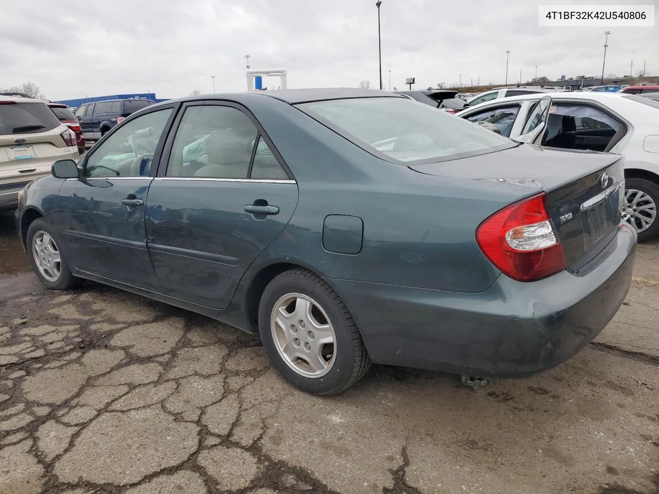 2002 Toyota Camry Le VIN: 4T1BF32K42U540806 Lot: 79926134