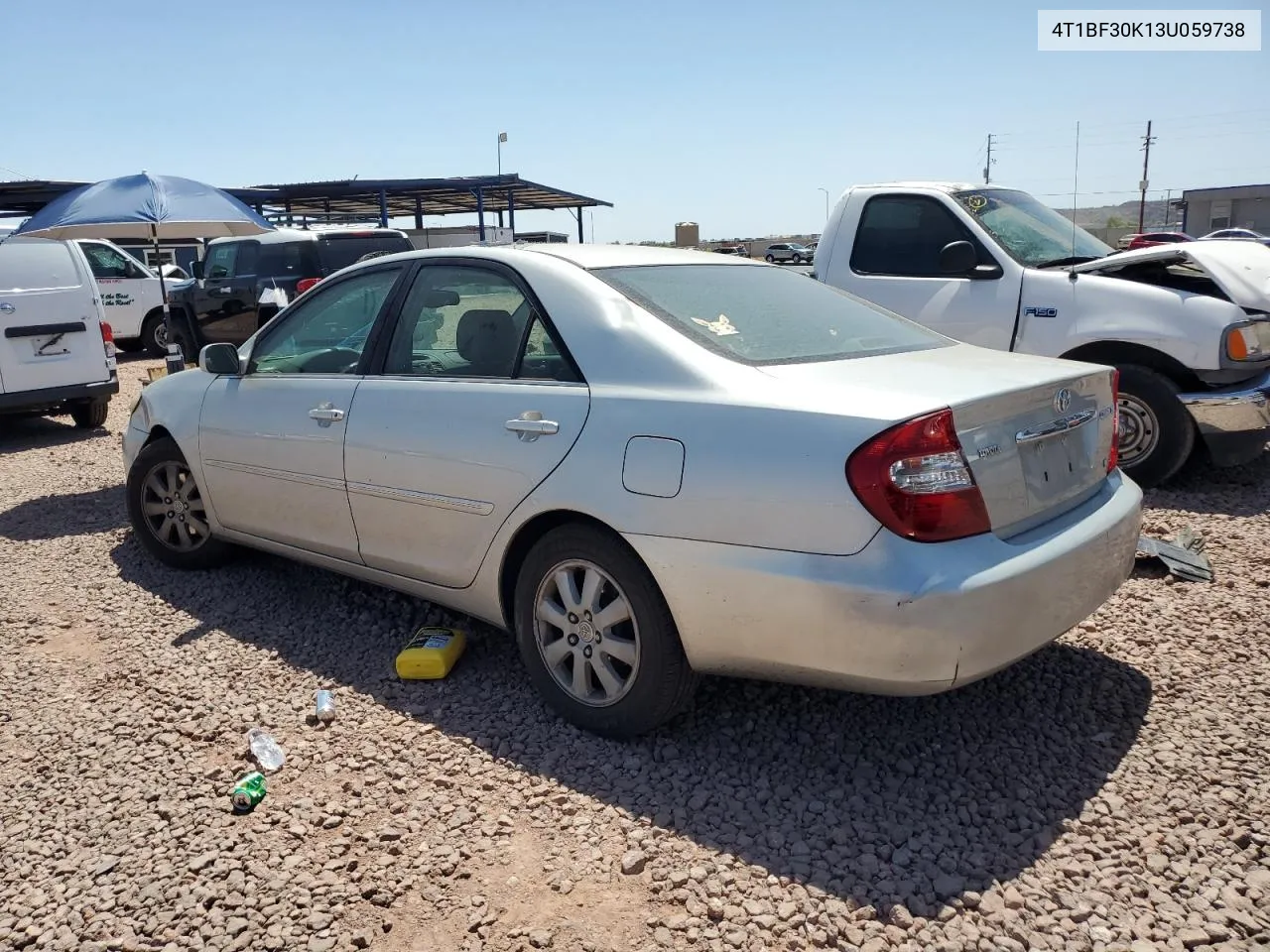 2003 Toyota Camry Le VIN: 4T1BF30K13U059738 Lot: 55766174