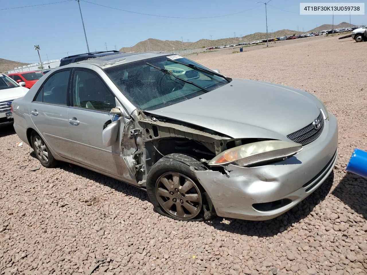 2003 Toyota Camry Le VIN: 4T1BF30K13U059738 Lot: 55766174