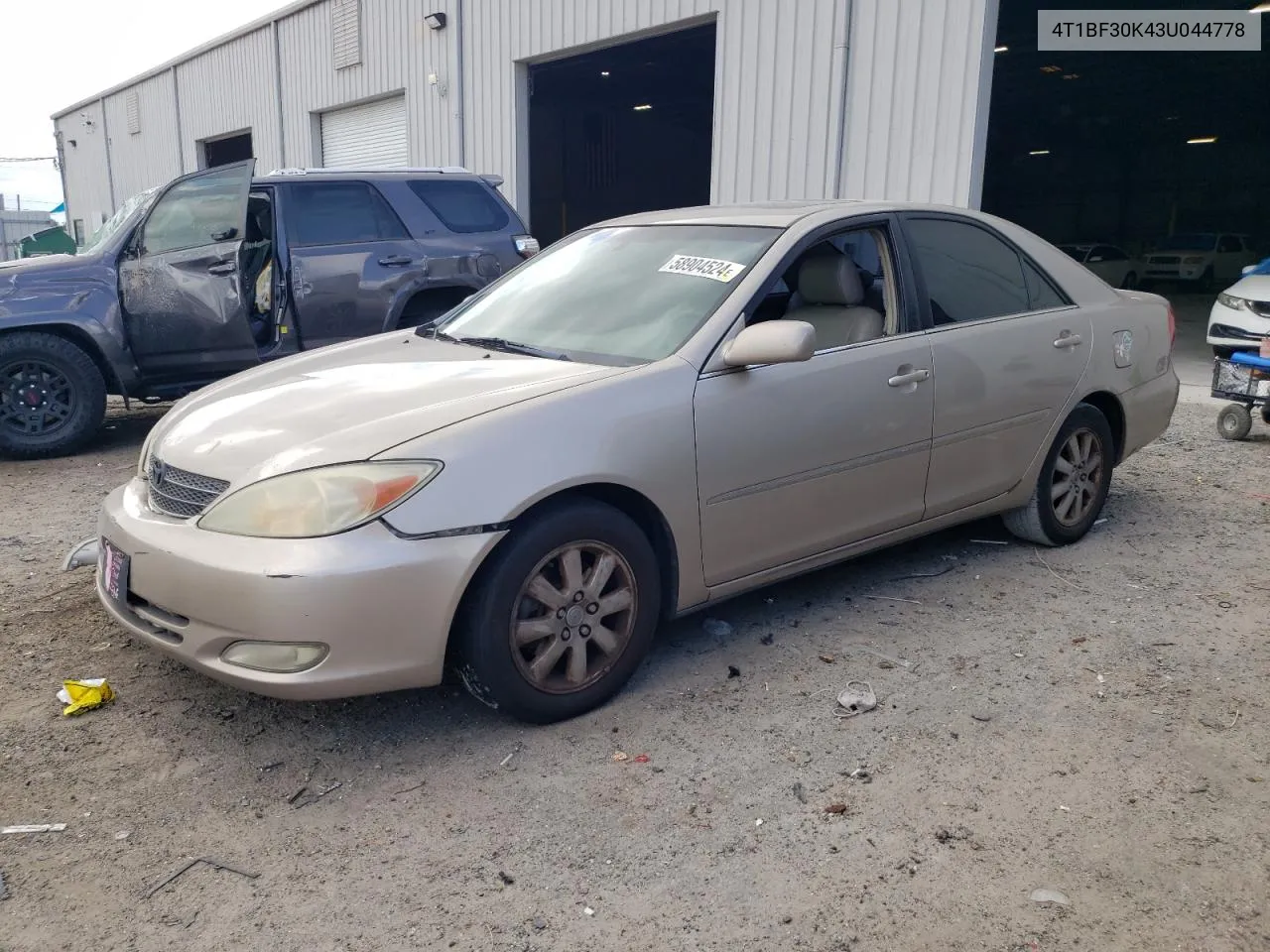 2003 Toyota Camry Le VIN: 4T1BF30K43U044778 Lot: 58904524