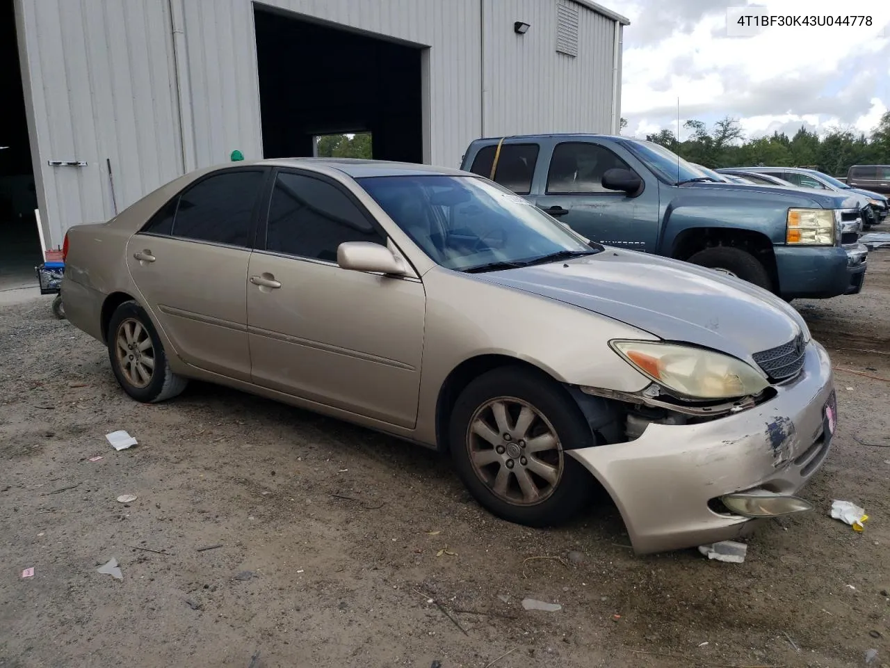 2003 Toyota Camry Le VIN: 4T1BF30K43U044778 Lot: 58904524