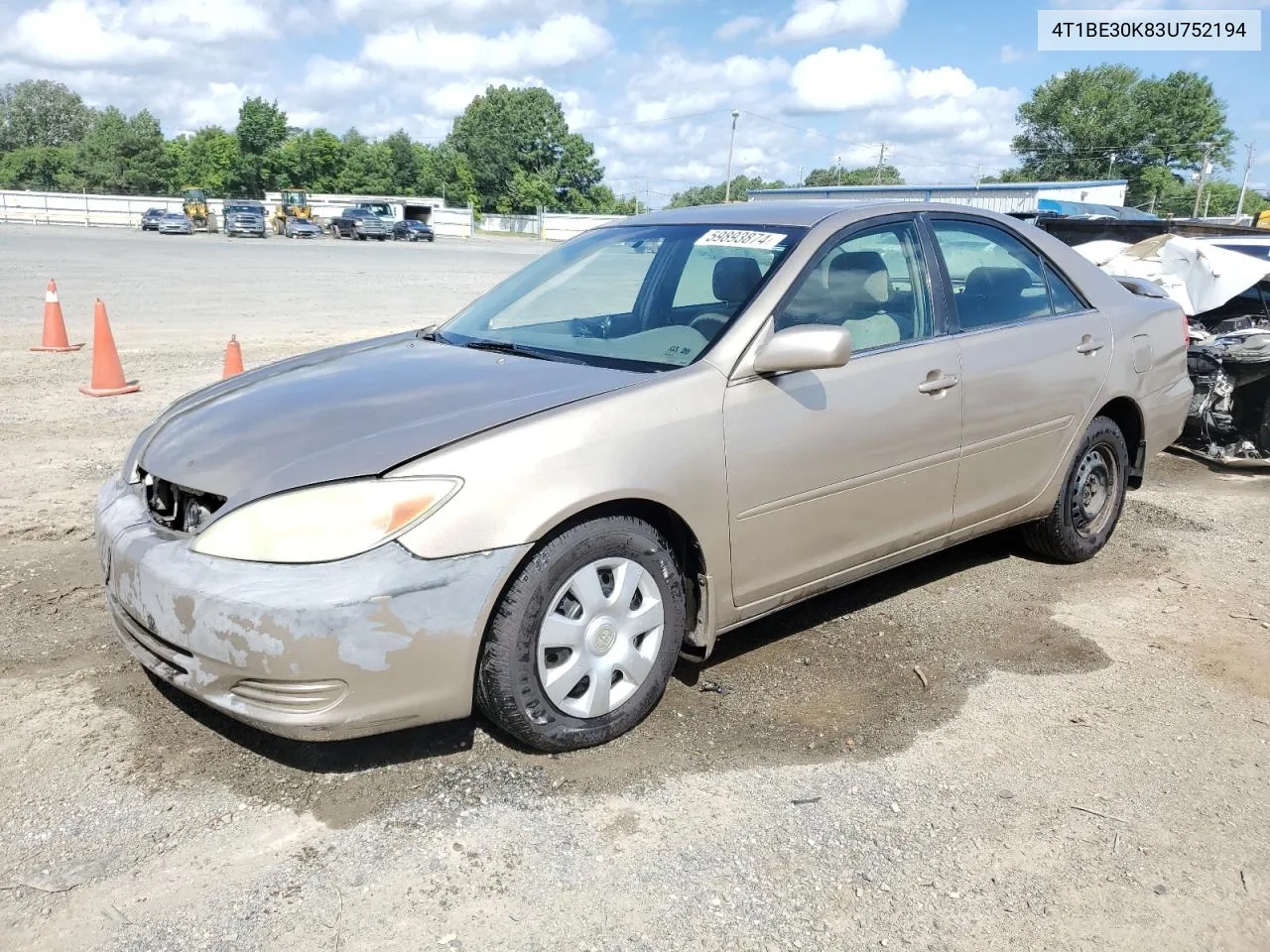 4T1BE30K83U752194 2003 Toyota Camry Le