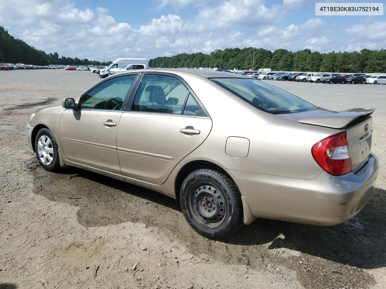 4T1BE30K83U752194 2003 Toyota Camry Le